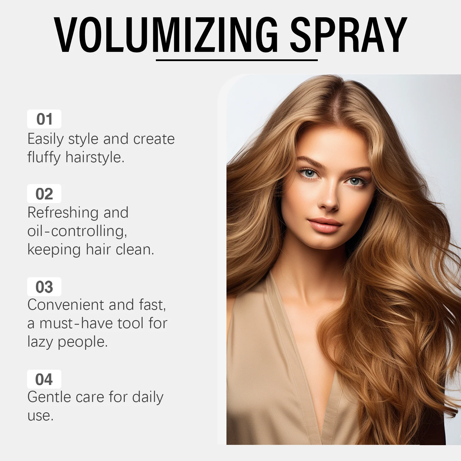 Lavender Hair Volumizing Spray Non Greasy Oil Control Improve Style Strengthen Texturizers Keep Dry Leave-In Hair Fluffy Sprays