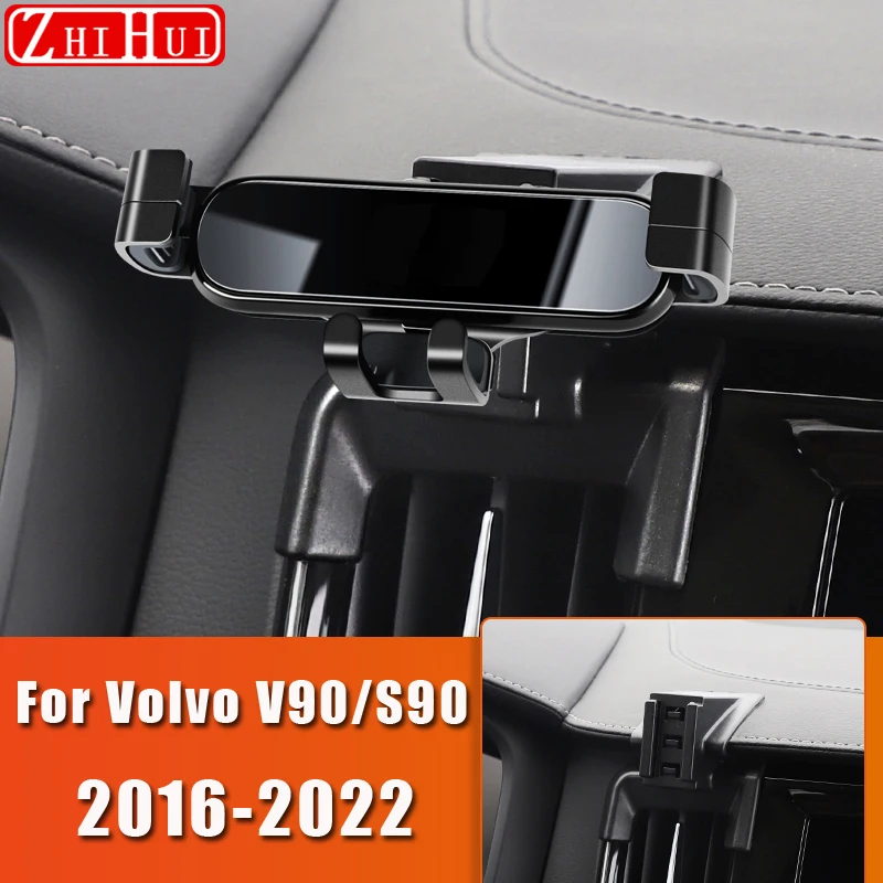 볼보 V60 S60 V90 S90 2016-2022 자동차 스타일링 휴대 전화 홀더 에어 벤트 마운트 중력 브래킷 스탠드 자동차 액세서리