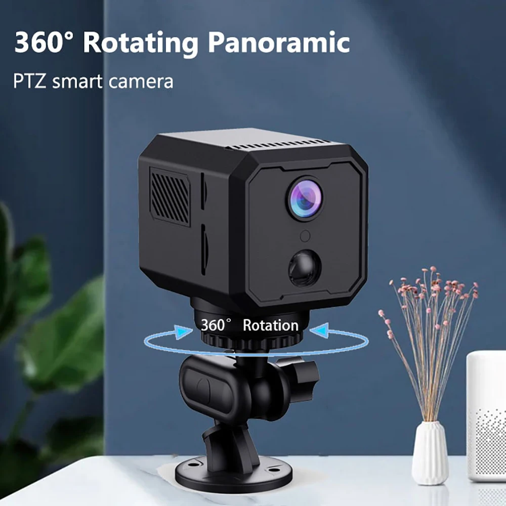 Mini Wifi HD 360°PTZ Surveillance Camera Low Power PIR Night Vision Motion Detection Alarm Push security camera 2