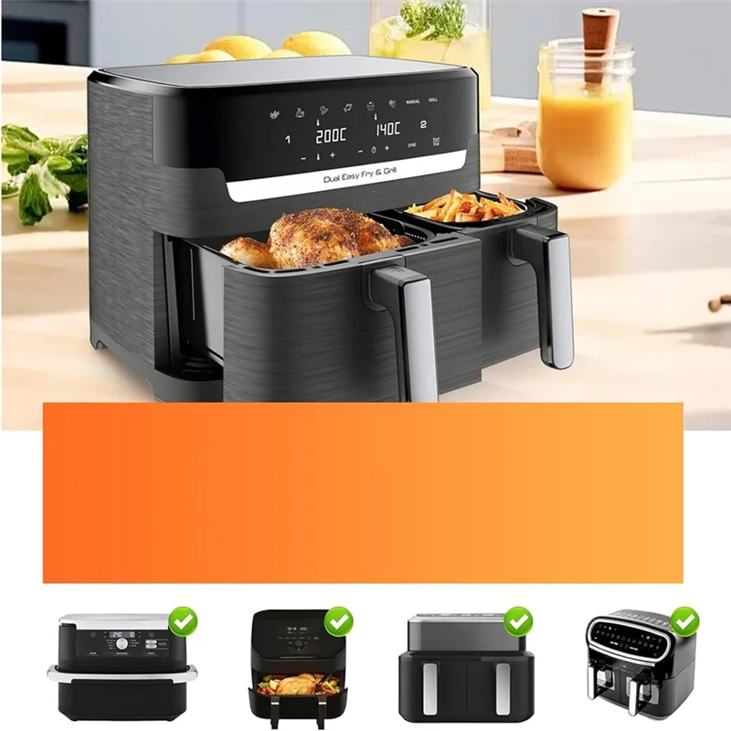 A98G-Baketron Airfryer Accessories For Tefal EY9018 5.2 L 3.1 L, Air Fryer Rack,Cooking Grate For Tower T17099 Salter EK5729 9L