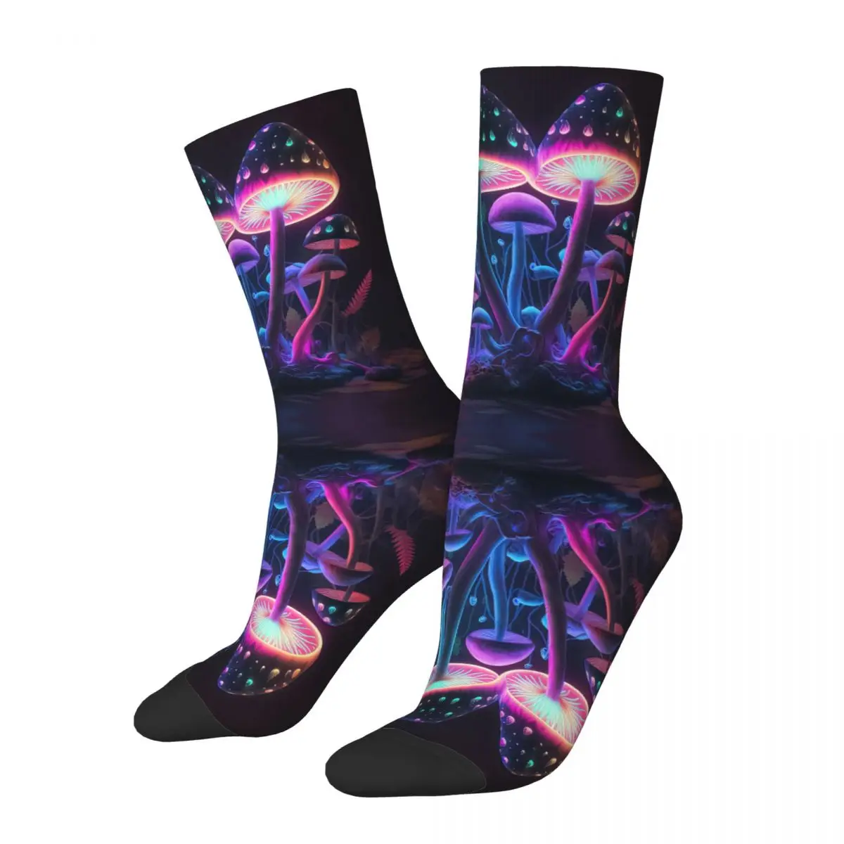 

Neon Psychodelic Mushrooms Stuff Men Women Socks Motion Applicable throughout the year Dressing Gifts