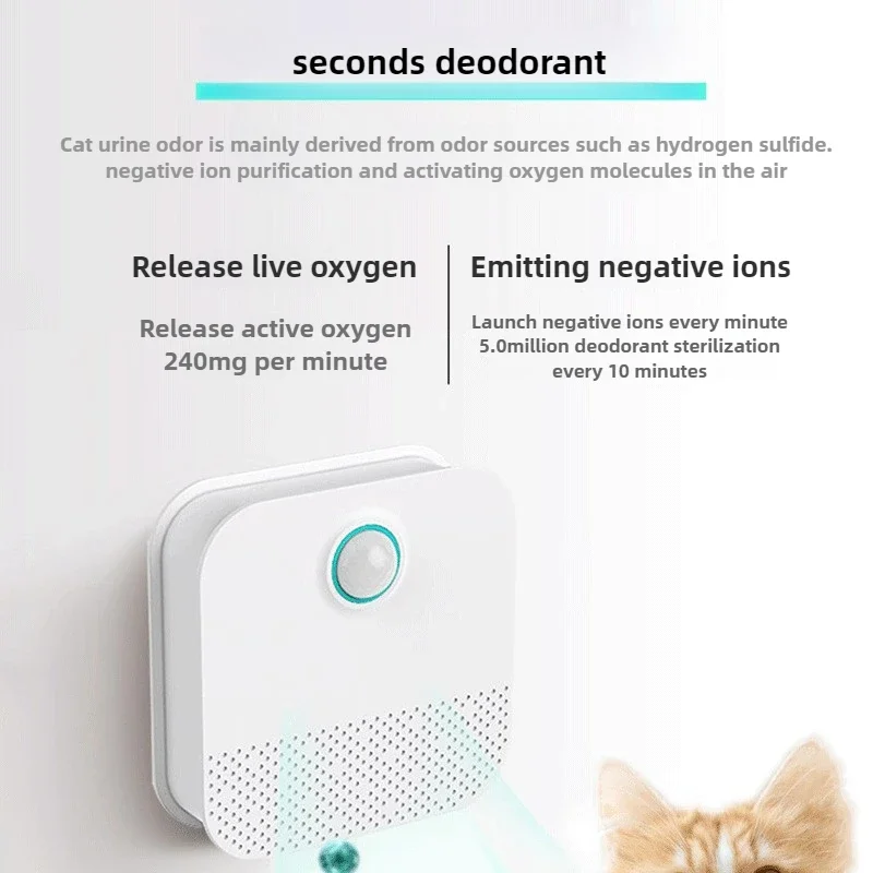 Smart Sense Rechargeable Wireless Pet Deodorizer Litter Odour Adsorption Remover Purifier Cat Toilet Accessories Air Purifiers