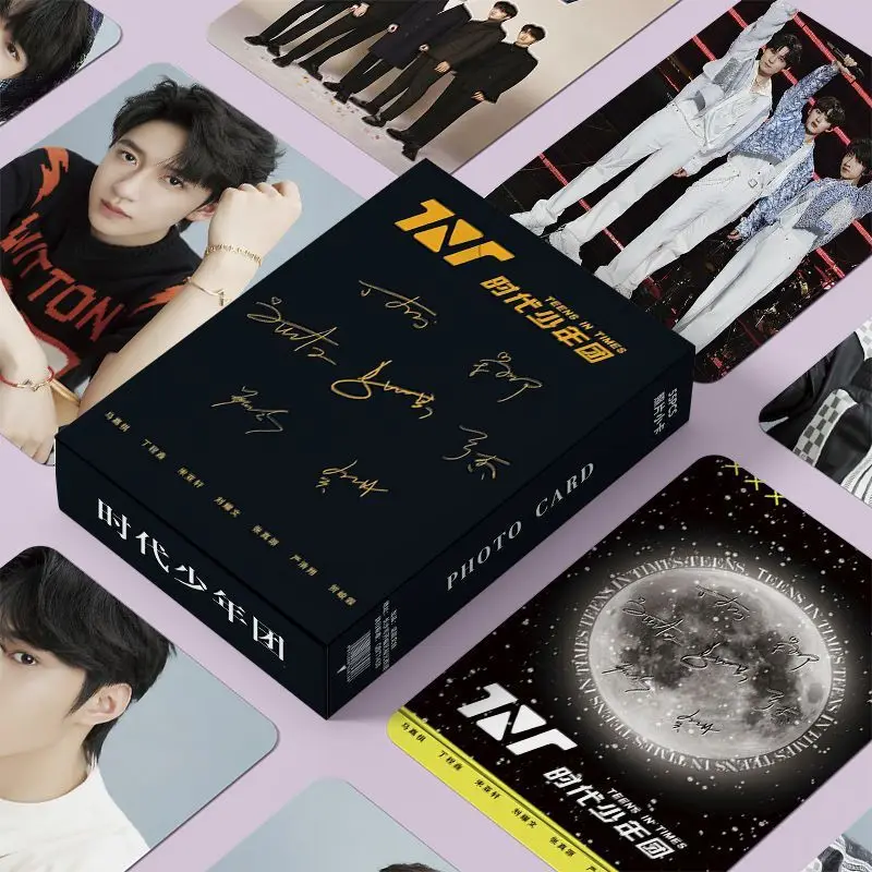 55 Pcs/Set Teens In Times TNT Laser Lomo Card Ma Jiaqi Song Yaxuan Ding Chengxin Characters HD Photocard Collection Card
