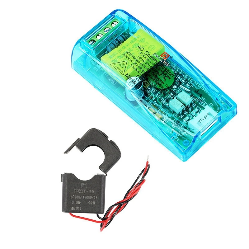 

Peacefair PZEM-004T 3,0 Версия TTL Modbus-RTU измеритель мощности кВтч измеритель переменного тока однофазный 100А Электрический Вольт Ампер Частотная мощность