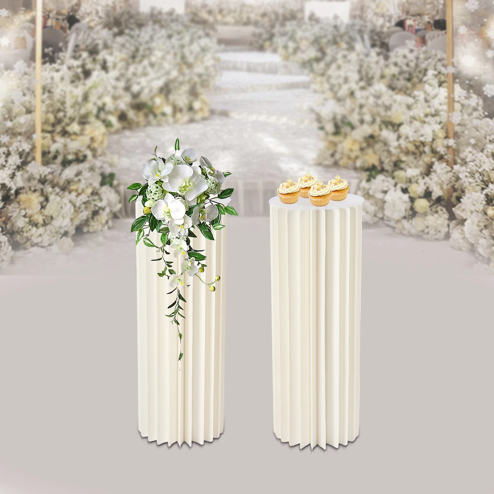2 Pcs 31.5in Tall Flower Vase Flowers Stand Centerpiece Stands for Party Tables Decorations