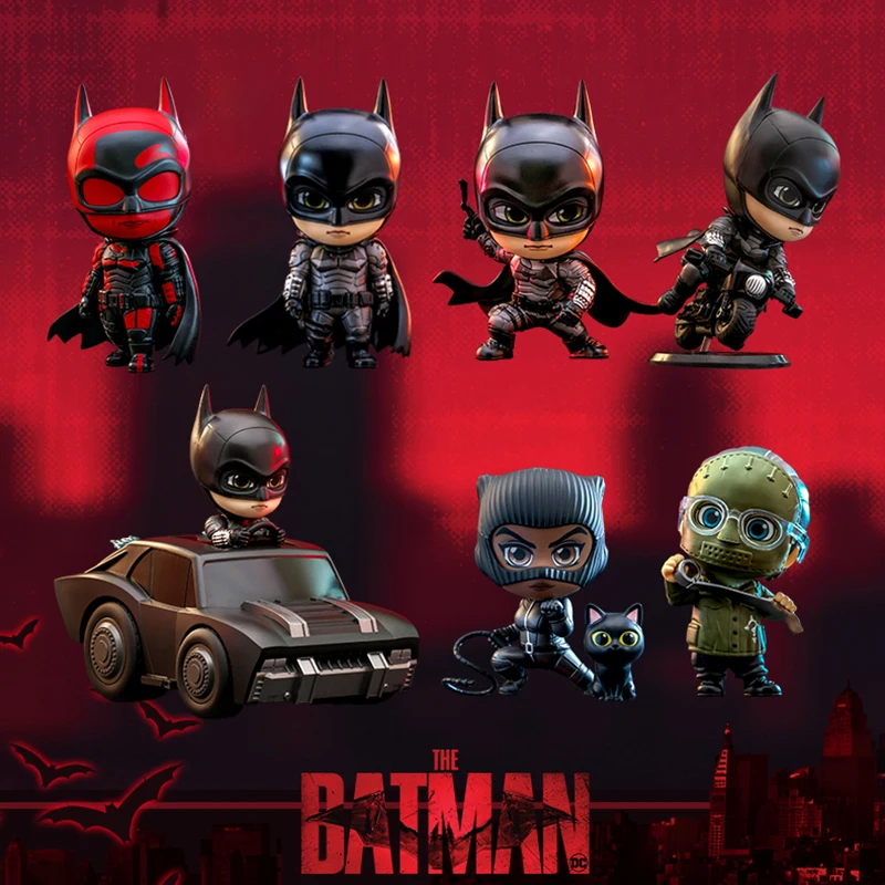 Hot Toys New Batman Batmobile Catwoman Riddler Cosbaby Action Figure Toy Q Version Figurine Modello Da Collezione Regalo Di Compleanno