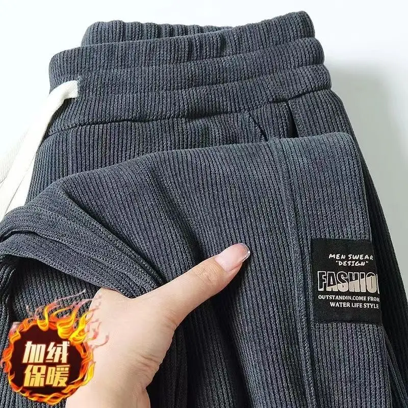 Pants Corduroy Men's Thick Casual Outdoor Warm Fashionable Stretch Sports Joggers Comfortable Bound Feet Sweatpants casual pants,sports pants,casual sports pants,corduroy pants