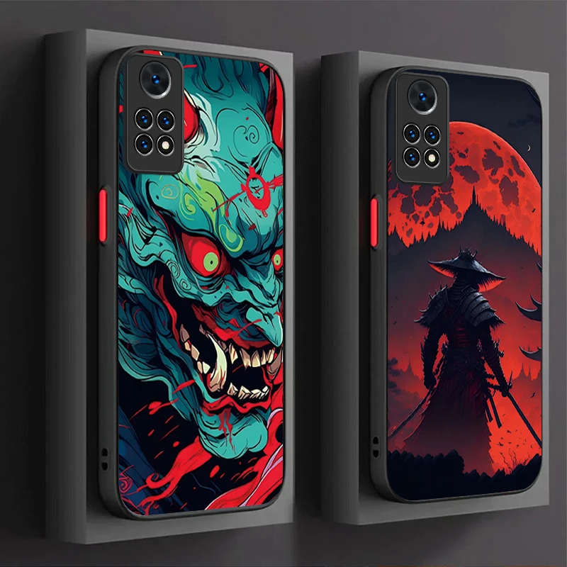 Samurai Hannya Mask Ghost Protective Phone Case Cover