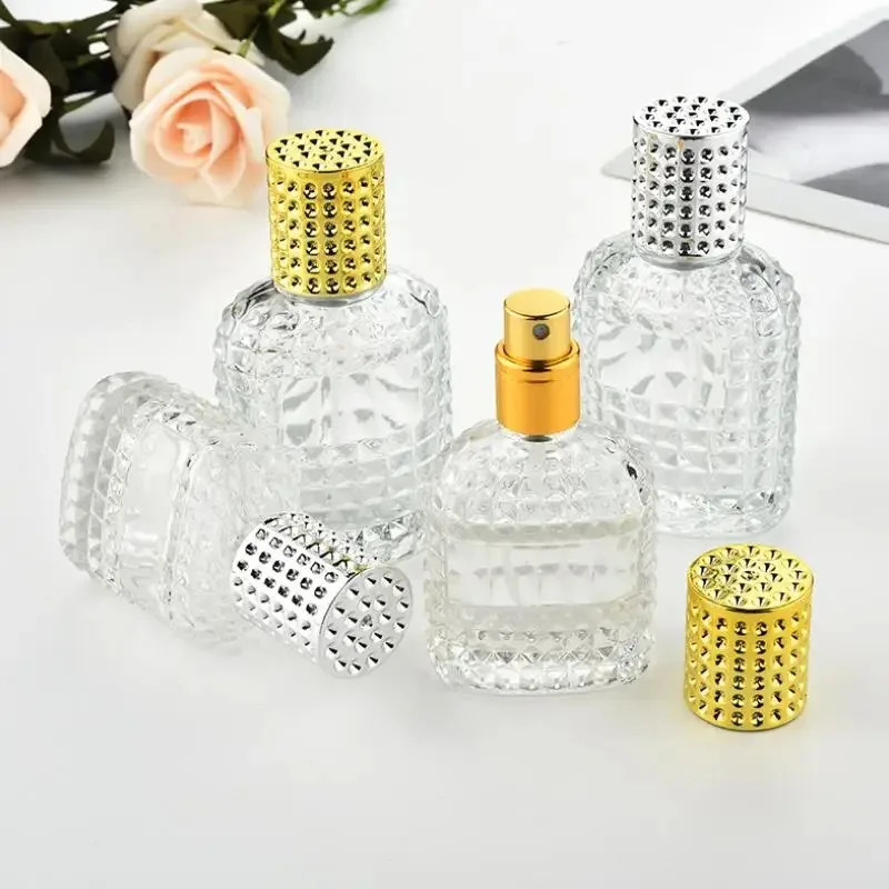 30ML/50ML Travel Perfume Atomizer 1Pcs/3Pcs Portable Pineapple Shape Dispenser Refillable Transparent Spray Bottles Unisex