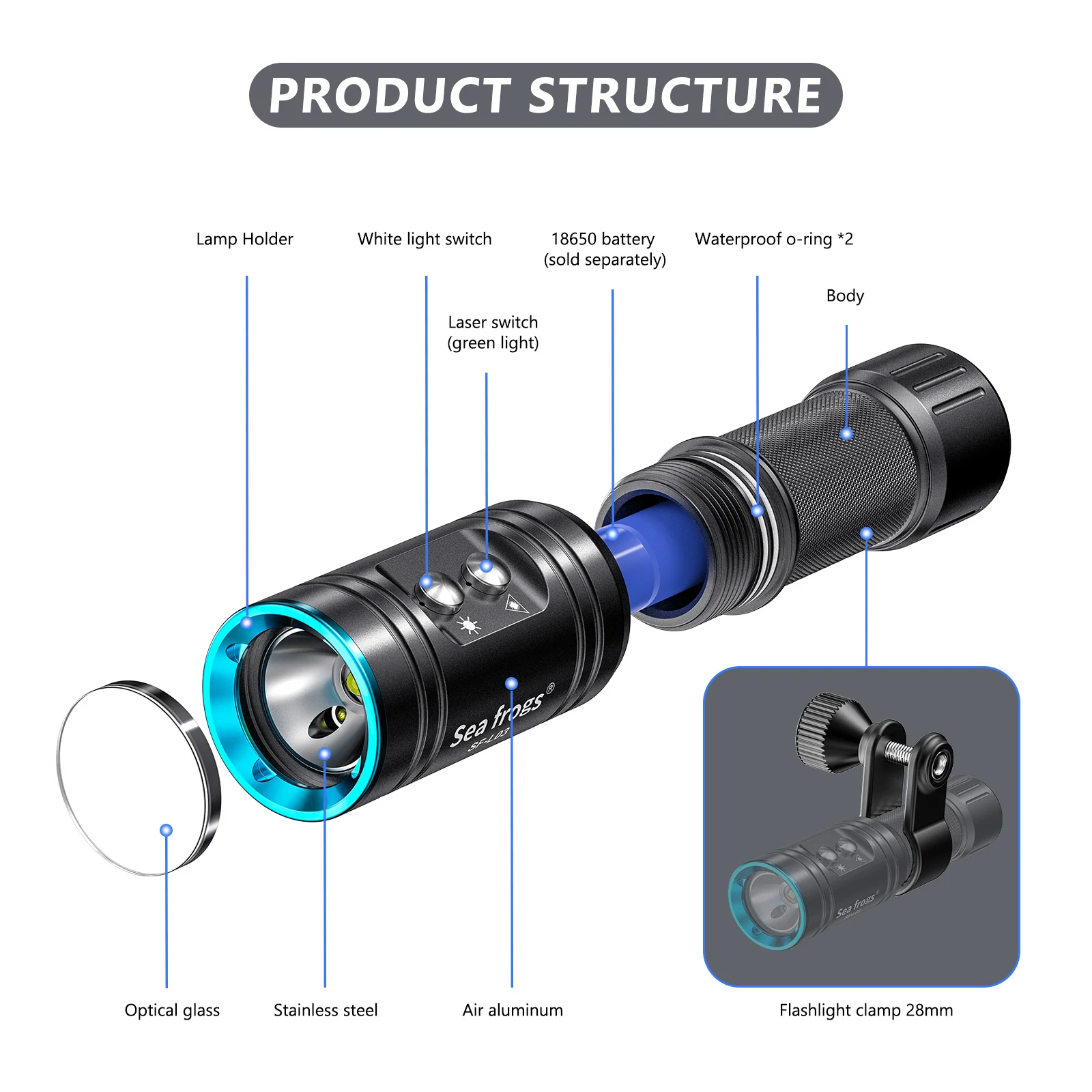 

Strbea1000LM Flash Light Speedlight 100M Waterproof Underwater Strobe Speedlight Photography Lighting Accessories