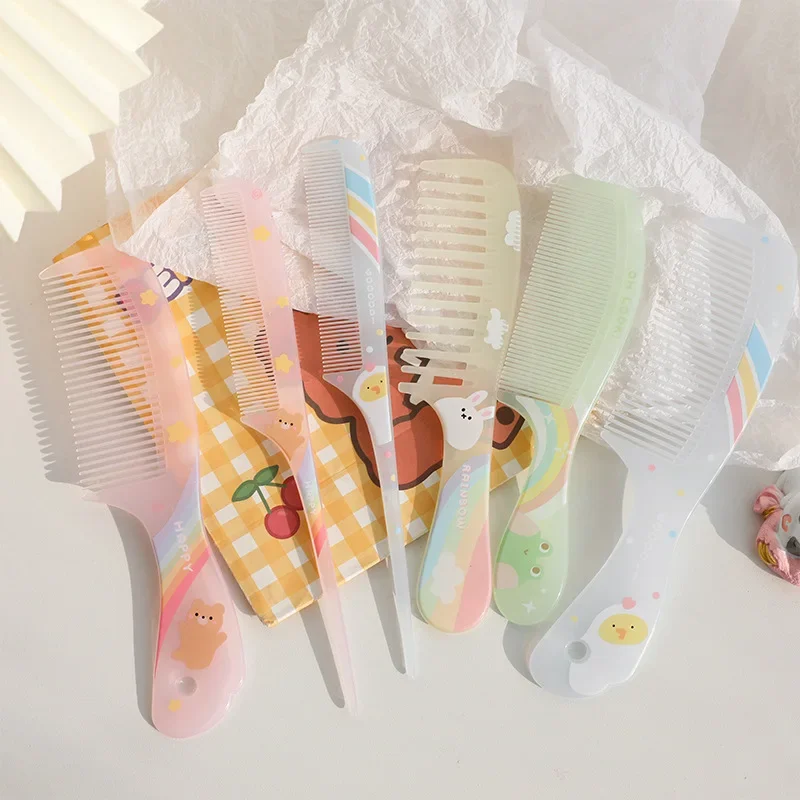 Hair Brush Comb Baby Hair Comb Cute Cartoon Anti-static Hair Dressing Comb Curly Hair Portable Travel Comb for Kids Girls Students Baby Care