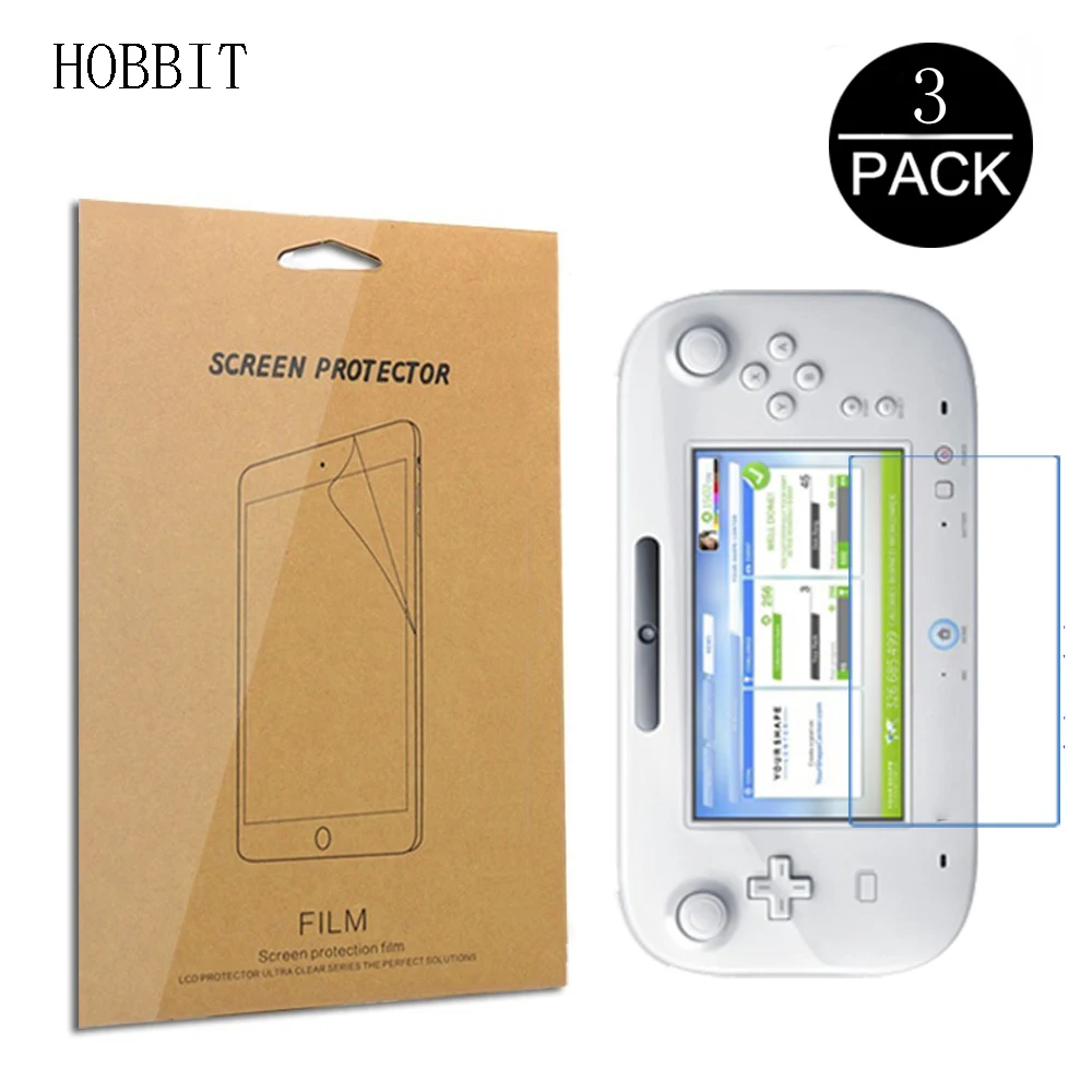 

3PCS Screen Protector For Nintendo Wii U Wiiu Nintendo Game Boy Screen Cover Explosion-proof PET Protective Film Not Glass