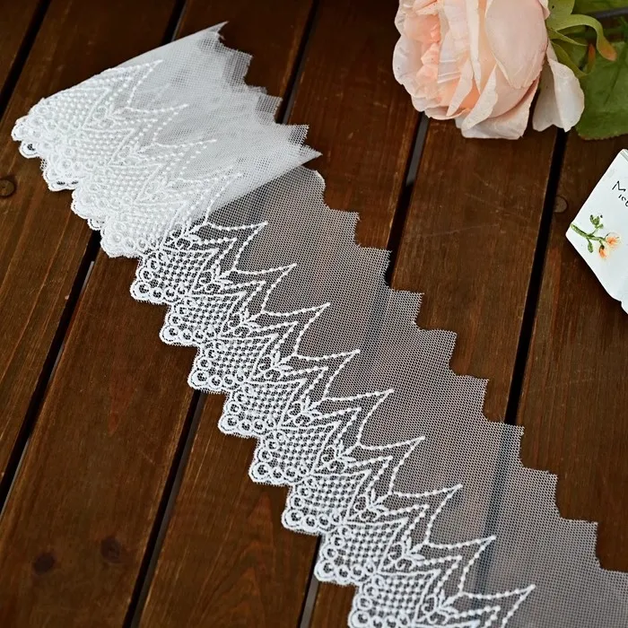 5Yard/Lot Farben Mesh Stoff Stickerei Spitzen besatz 9cm breite DIY Halskette hand gefertigte Lolita Kleidung Kleid Näh zubehör – Detail 8