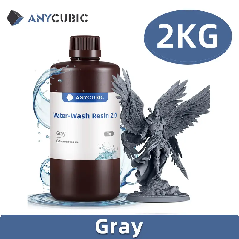 ANYCUBIC Water-Wash Resin For LCD 3D Printer High Precision Low Odor Low Viscosity 3D Printing Standard Photopolymer - Image 12