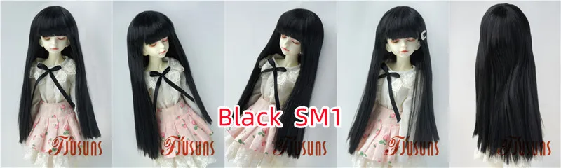 JD056 1/12 1/8 1/6 1/4 1/3 OB11 YOSD MSD SD Blythes Long Straight Hair With Full Bang Doll Wig 18"AG Doll Accessories
