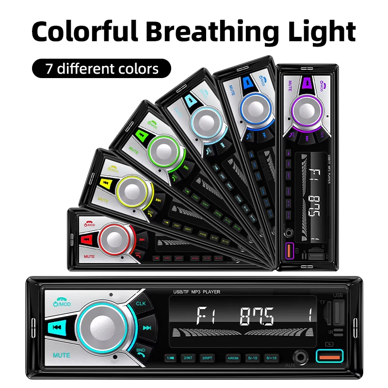 Car Radio Audio 1 Din Bluetooth Stereo Hands-Free Calling MP3 Player FM Receiver