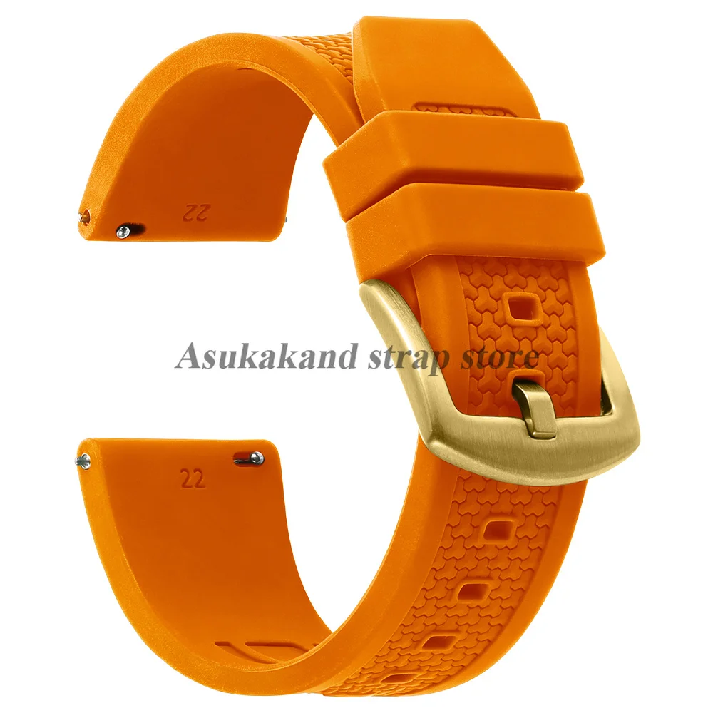 Enhanced Silicone Sport Watch Band with Quick Release - Men's Rubber Bracelet
