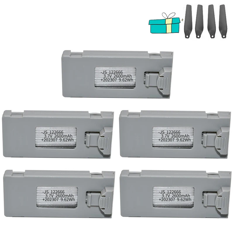 ตัวเลือกสินค้า แบตเตอรี่โดรน 3.7V 2600mAh สำหรับ E88 E88PRO E99 P1 P5PRO และอื่นๆ