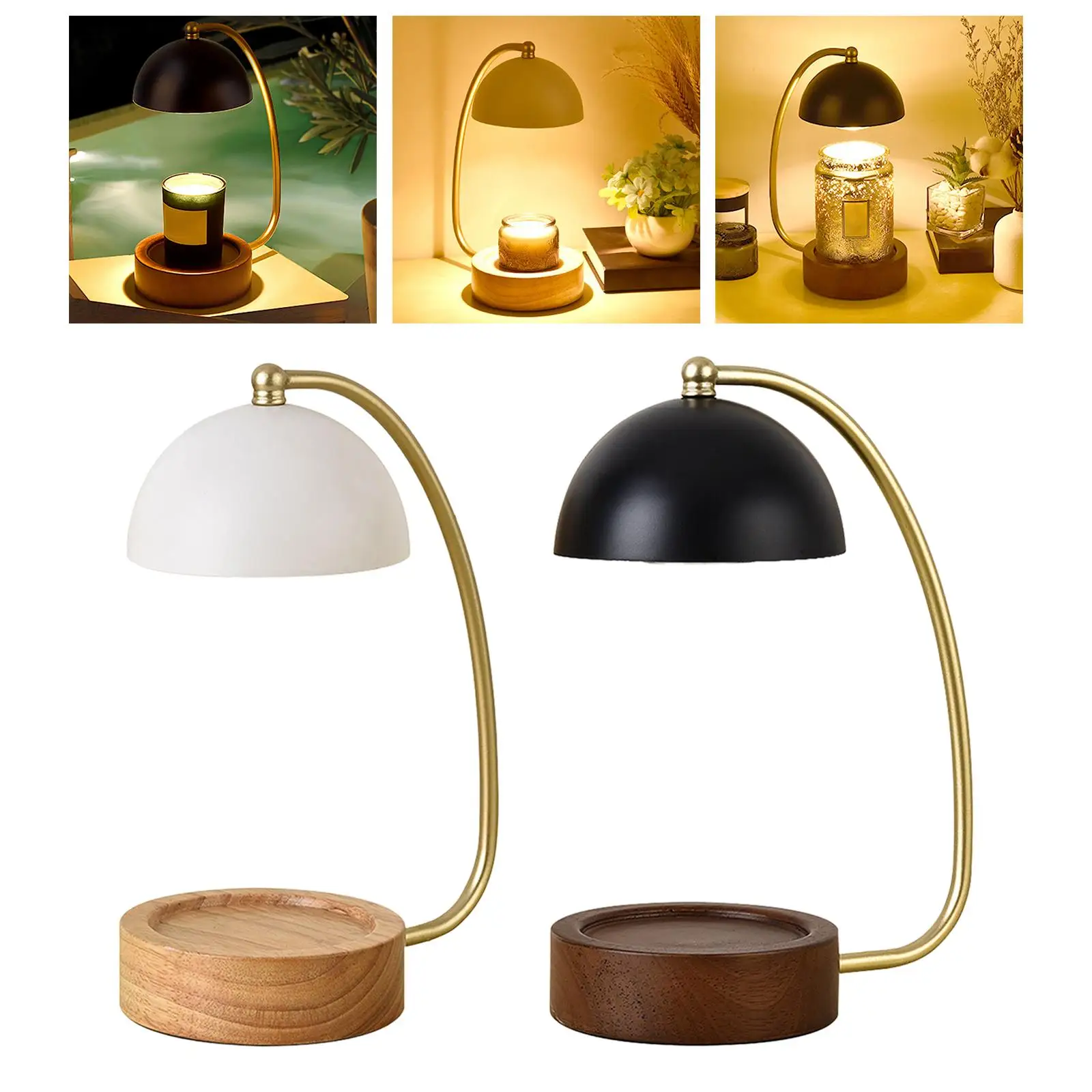Adjustable Melting Wax Lamp Candle Warmer Candle Holder Top Down Fragrance Diffuser Electric Heater Night Light for Yoga SPA