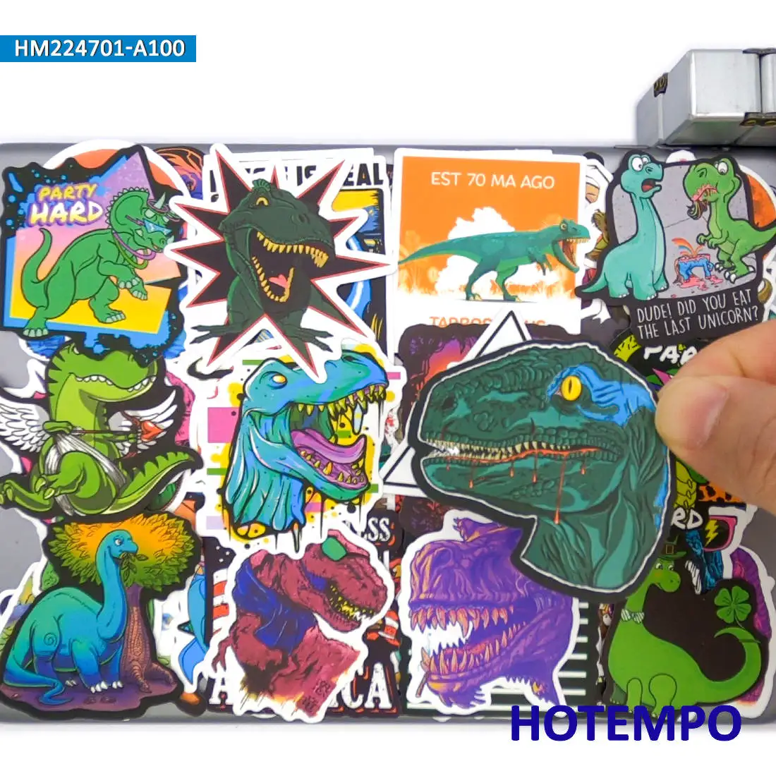 20/30/50/100 Stück, Retro-Dinosaurier, T-Rex, Mode Graffiti, Prähistorische Tiere Aufkleber für Gepäck, Laptop, Telefon, Fahrrad, Motorrad, Skateboard, Gitarre, Helme, Autoaufkleber – Detail 4