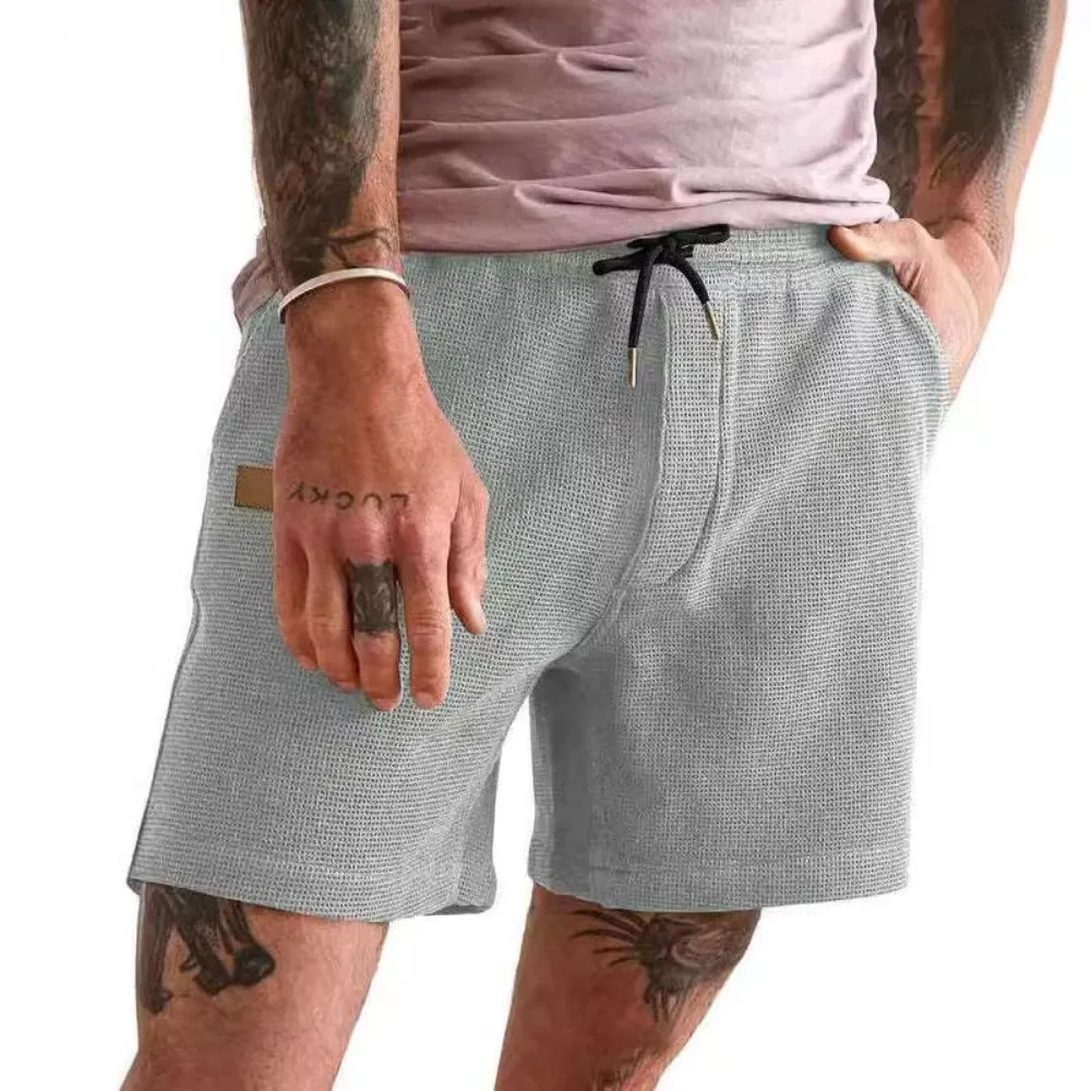 Invisible Open Crotch Outdoor Sex Summer Solid Color Shorts Men's Eroticism Fitness Sweatpants Trend Casual Running Beach Pants