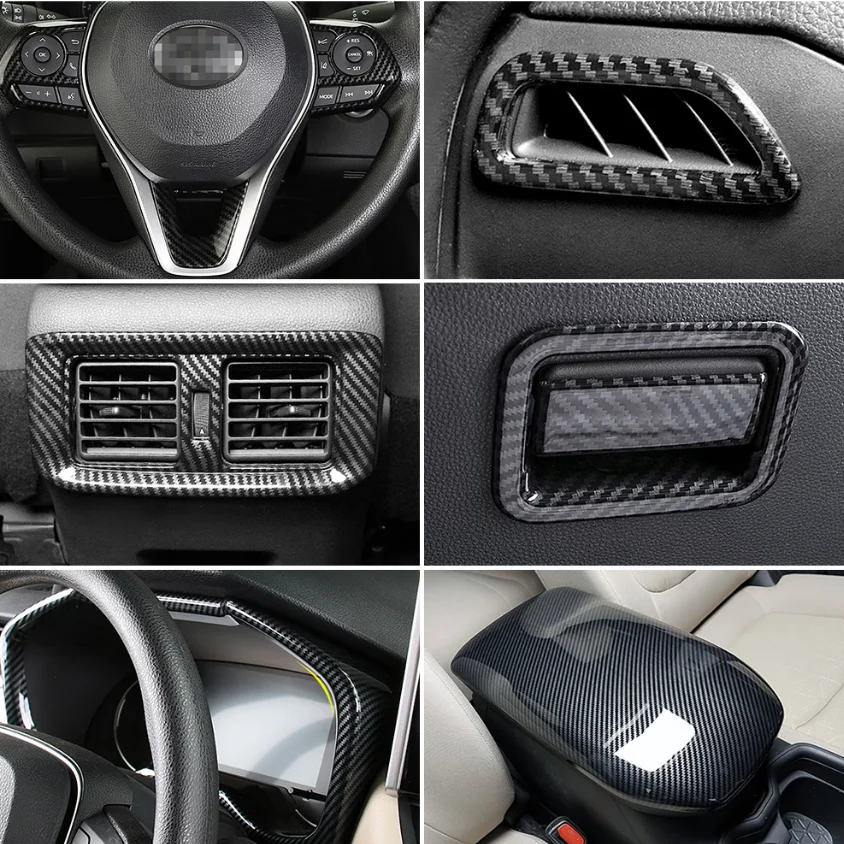 

Для Toyota RAV4 Rav 4 2019-2021 2022 аксессуары LHD держатель стакана для воды Панель AC выход вентиляционная рамка внутренний Стайлинг крышка отделка