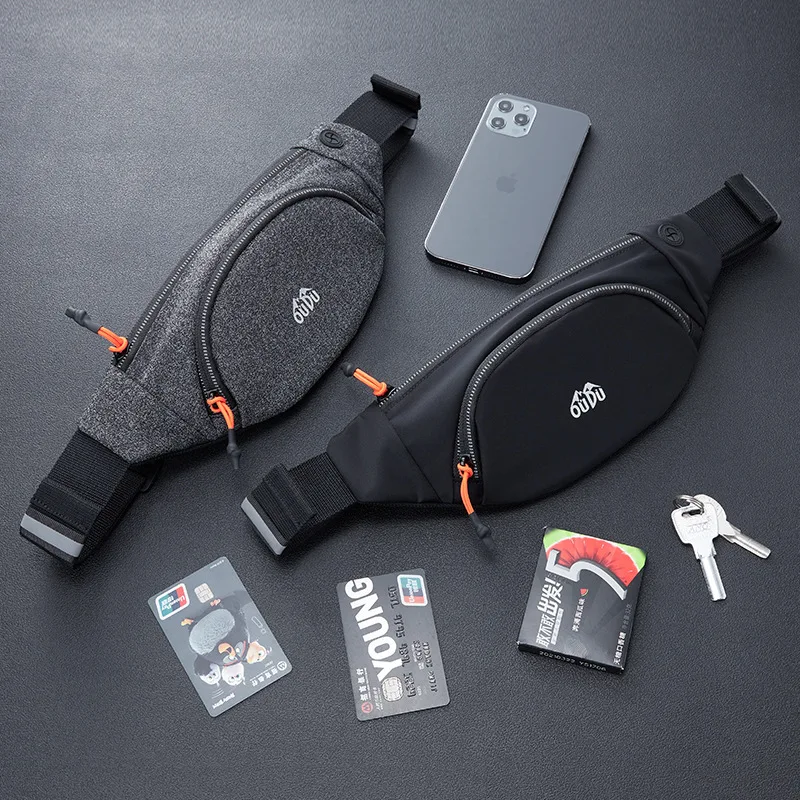 Dvojitý na zip kapsa velký schopnost běžecký fanny pack outdoorové vodotěsný reflexní close-fitting proti krádeži sportovní sáček