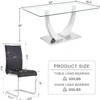 63” Glass Dining Table Set for 6,Modern Dining Room Table Set for 6,Kitchen Table and PU Leather Chairs for 6, Glass Top 2