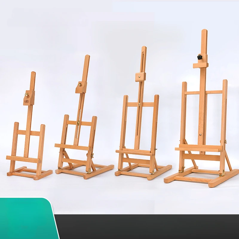 Beech Wine Solid Wood Desktop Oil painting Sketch Easel for Children Adult Table Display Folding Easels