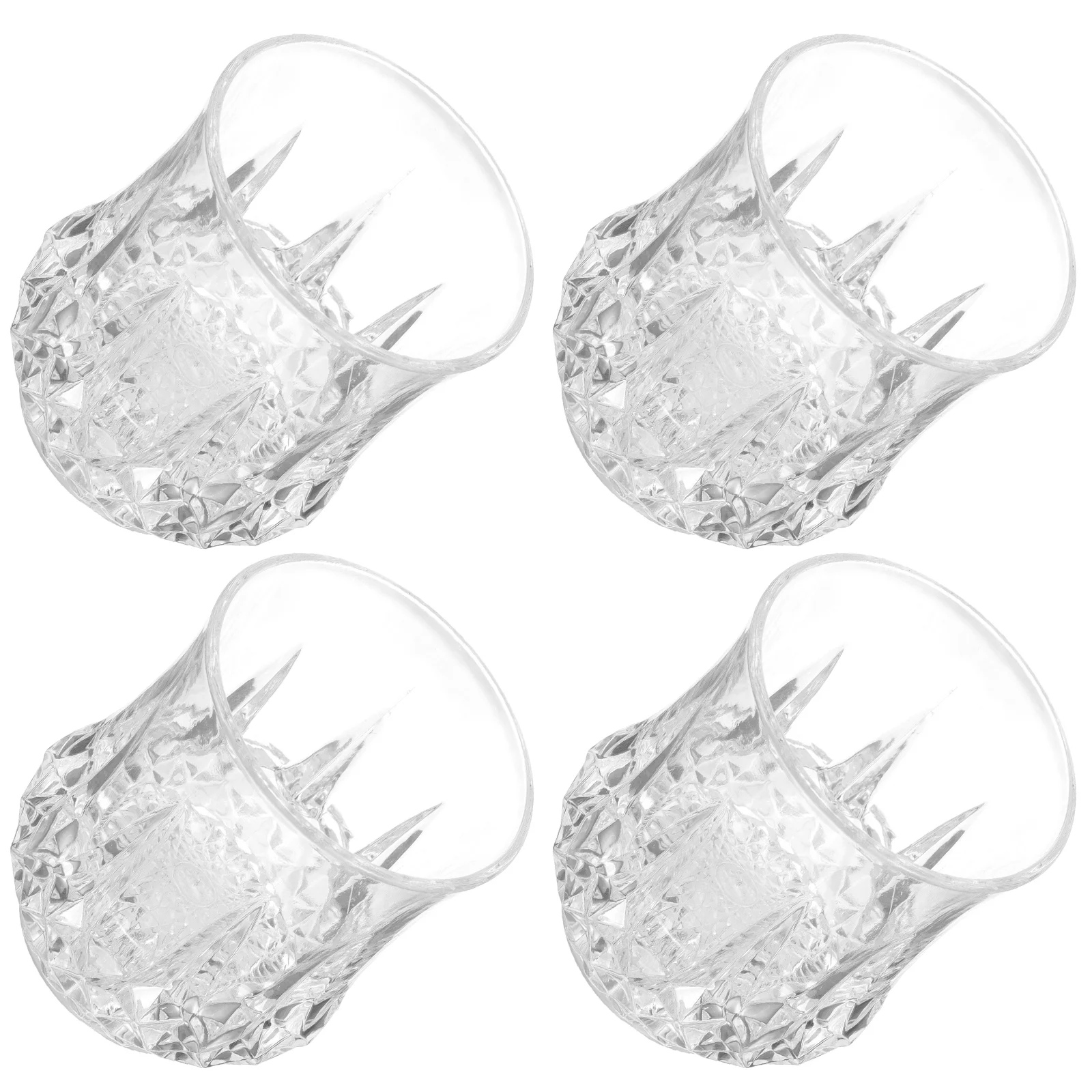 

4PCS LED Flash Drinking Crystal Cups Pineapple Design Tumblers for Party Decor Bar