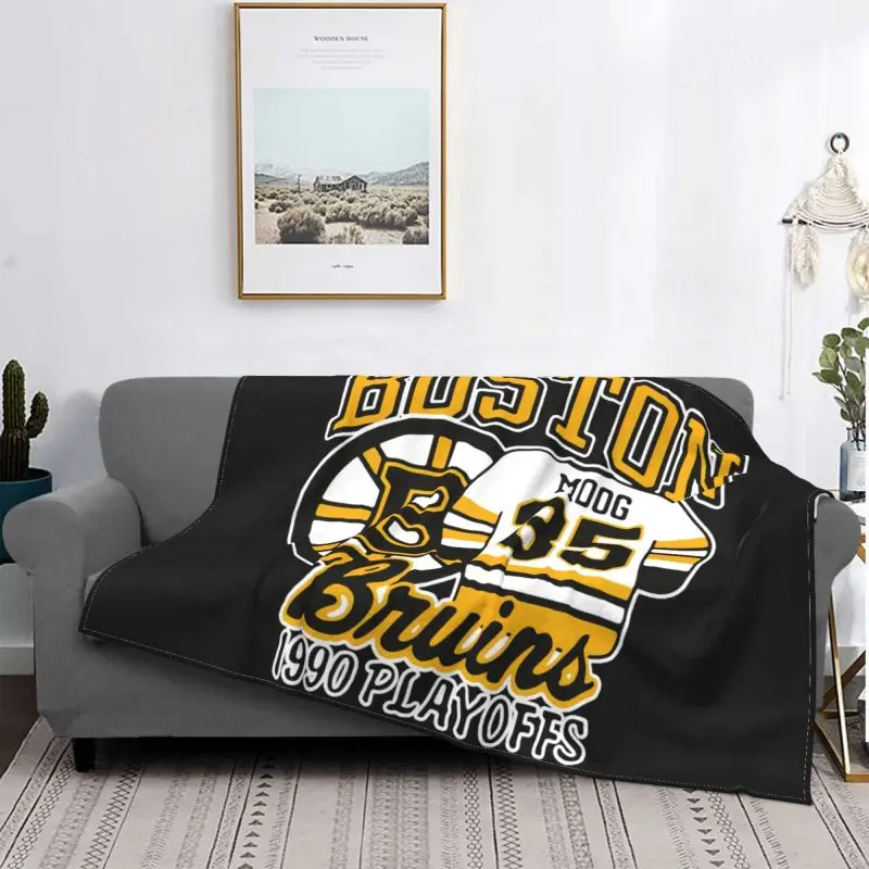 Boston Moog 35 Bruins 1990 Playoff Coperta Moda Invernale Divano Per Tutte Le Stagioni Dedicato Per Divano Camera Da Letto