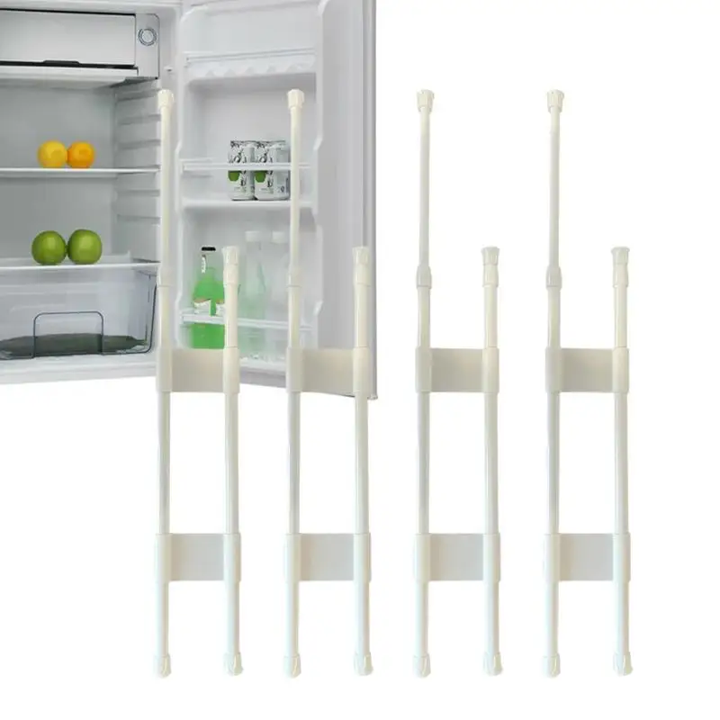 Spring Adjustable Bars For RV Refrigerator Expansion Double Rod Holding Tool With Non-slip Rubber Tips For Refrigerator Closet