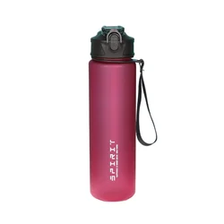 Large Capacity Motivational Water Bottle with Straw - 750ml, Leakproof for Gym and Outdoor Sports (Red)