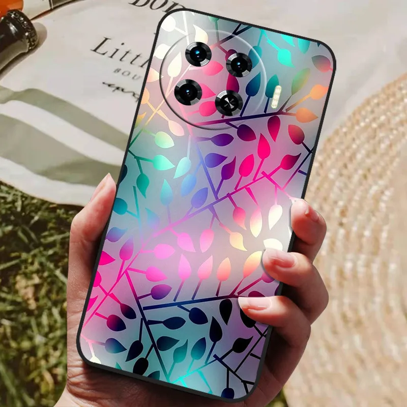 Tecno Spark 20 Pro Plus Black Silicone Case with Lion and Wolf Design
