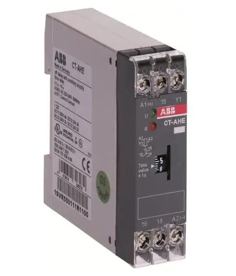 

Original ABB Time Relay CT-AHE, 1 C/o, 0.1-10s, 24VAC/DC