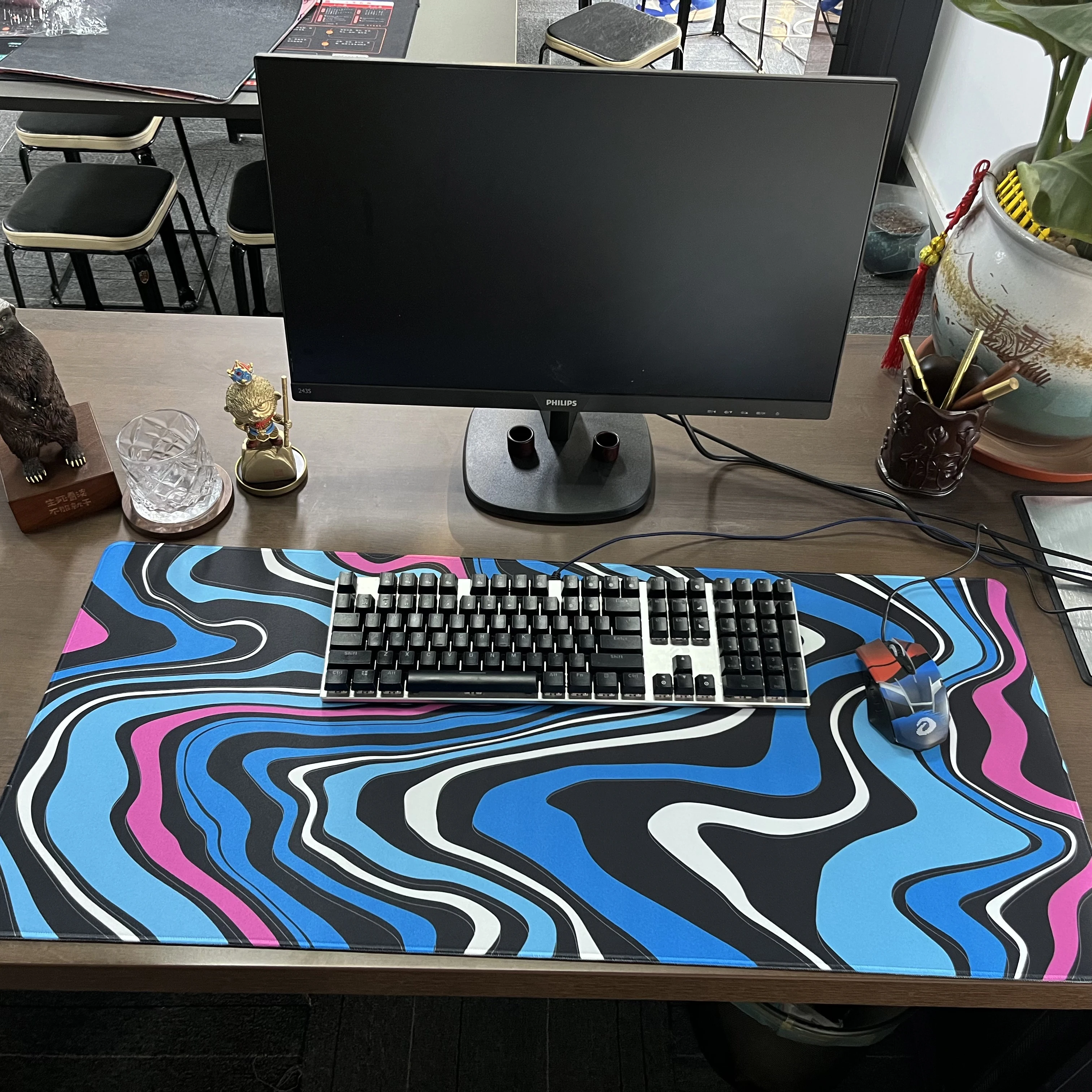 Strata-grande Mouse Pad de Computador Mousepad Abstrato 900x400 Xxl para Gamer pc Mesa Teclado - Imagem 6
