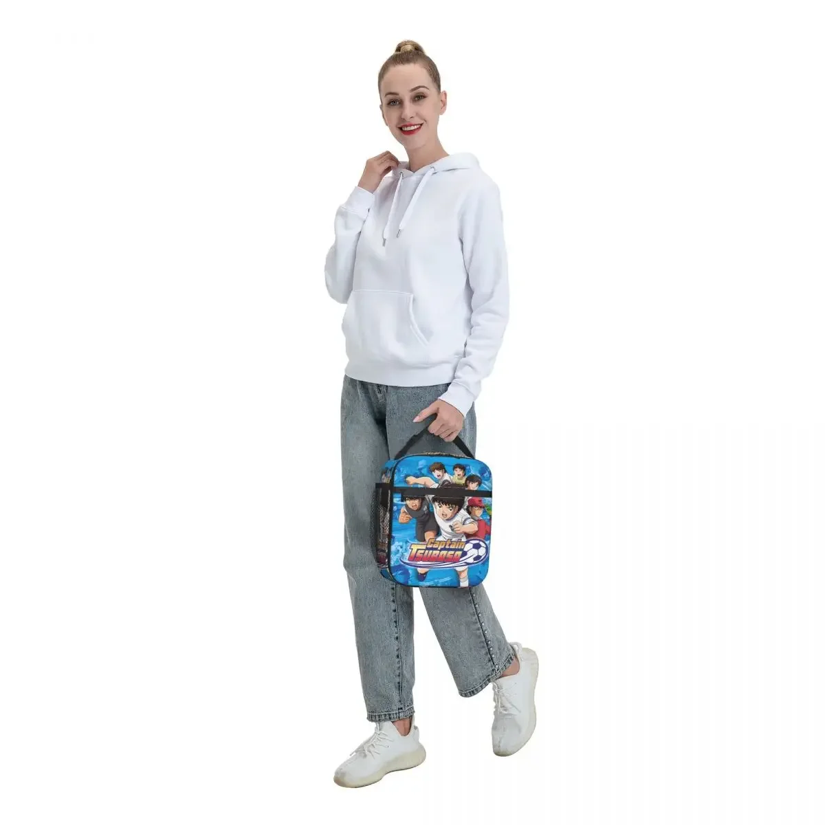 Captain Tsubasa Anime Lunch Bag Women Thermal Cooler Insulated Lunch Boxes Student School