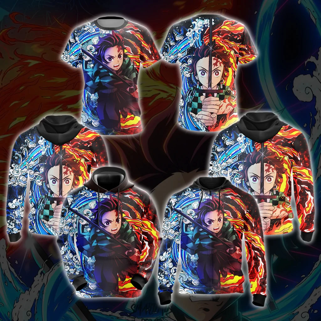 

Tanjiro Sun And Water Breathing Techniques Demon Slayer All Over Print T-shirt Zip Hoodie Pullover Hoodie Top Inner And Outer Se