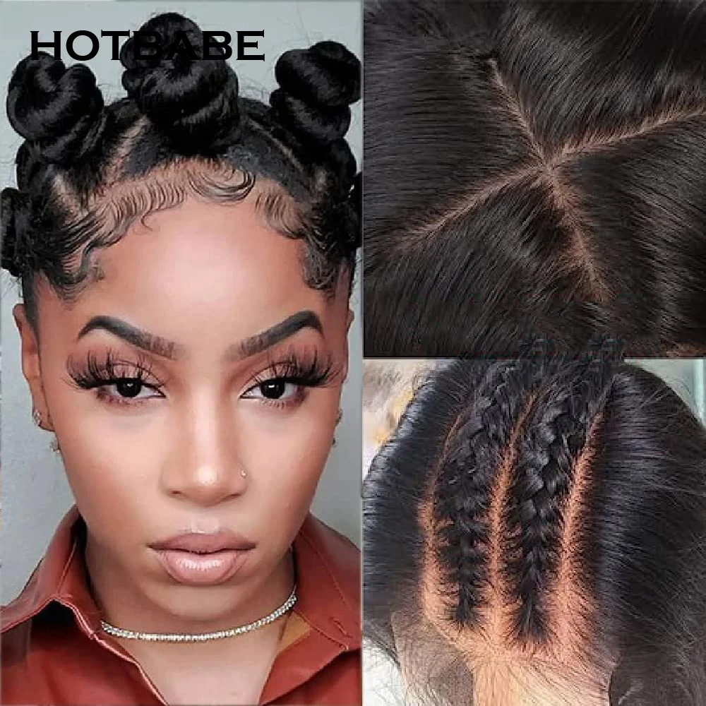 Full Lace Wig Human Hair Brazilian Straight HD Transparent Lace Wigs for Black Women Preplucked Remy Hair