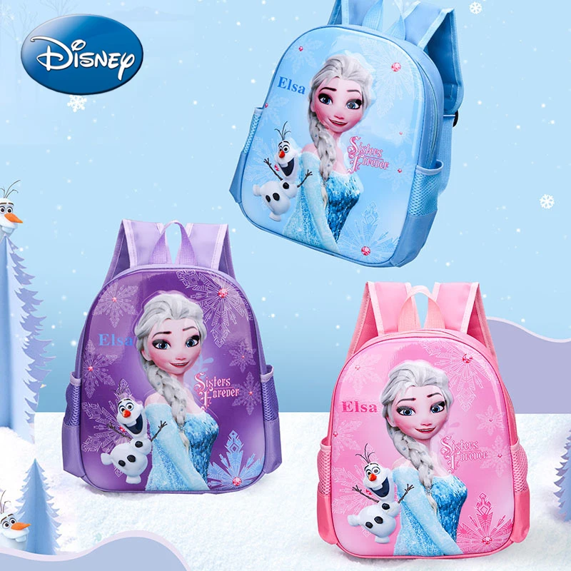 

Disney 2023 New Cartoon School Bag Frozen 2 Elsa Anna Princess Girl Cute Primary School Bag Kindergarten Cute Backpack baby bags