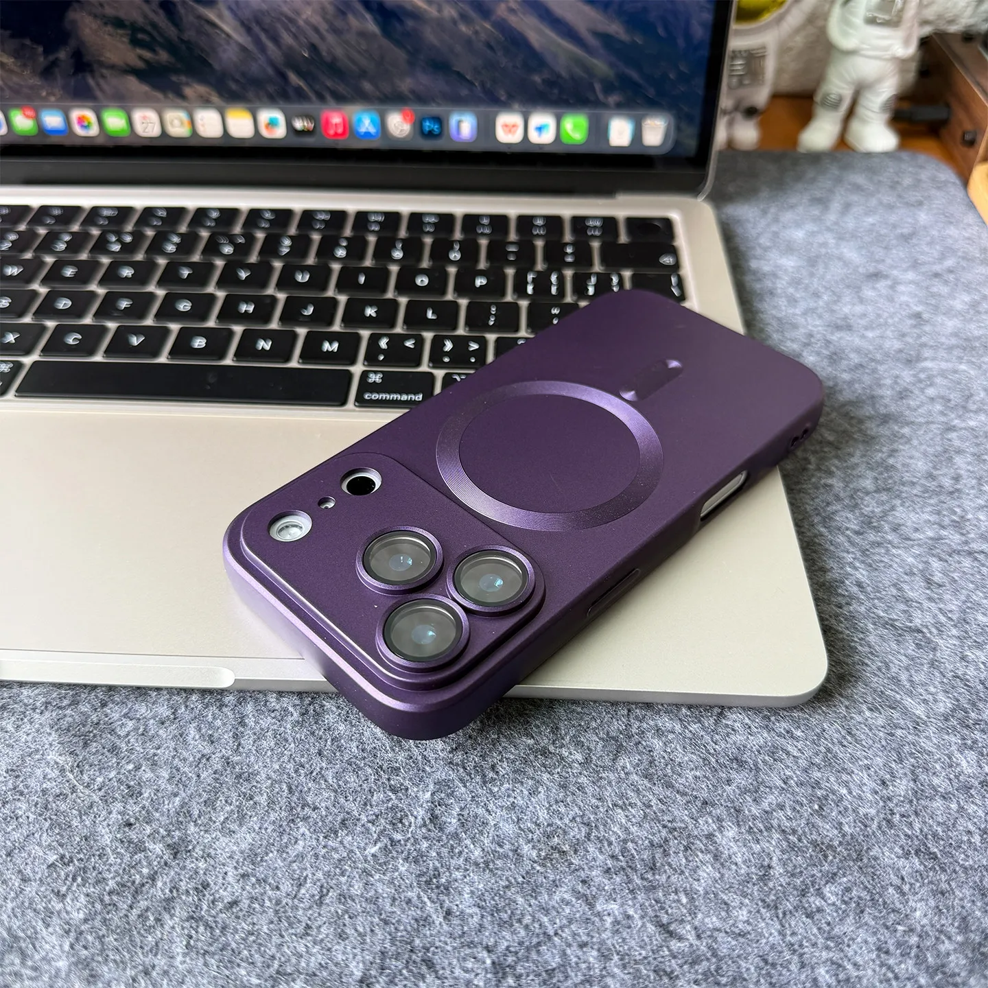 Luxury Matte MagSafe-Compatible Phone Case with Magnetic Charge and Lens Protector Cover