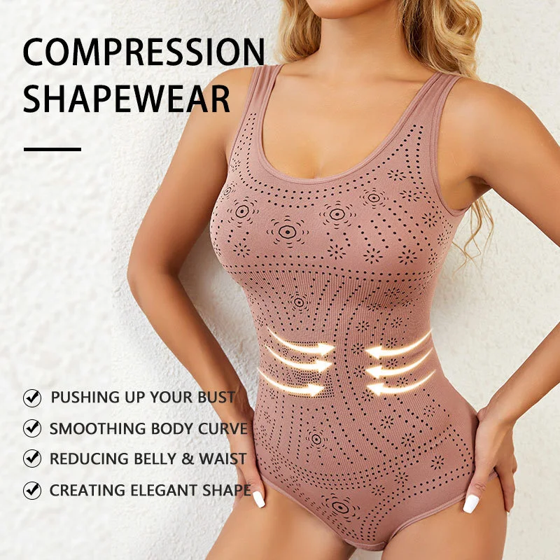 Flarixa Plus Size Shapewear for Women Open Crotch Bodysuit Printed Slimming  Underwear Postpartum Seamless Body Shaper Corset 5XL