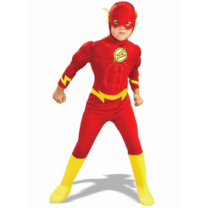 The Flash Muscle Kids Comics The Flash Muscle Chest Deluxe Costume Cosplay Bambino/Bambino