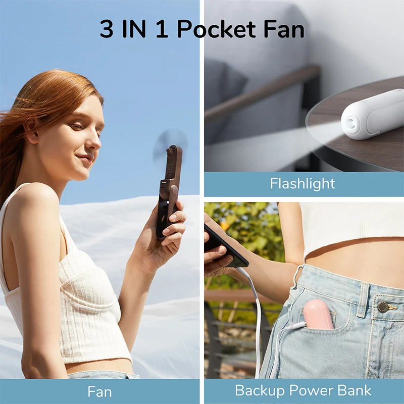JISULIFE-̴ ޴  ȯǳ, 4800mAh,    ǳ, USB 