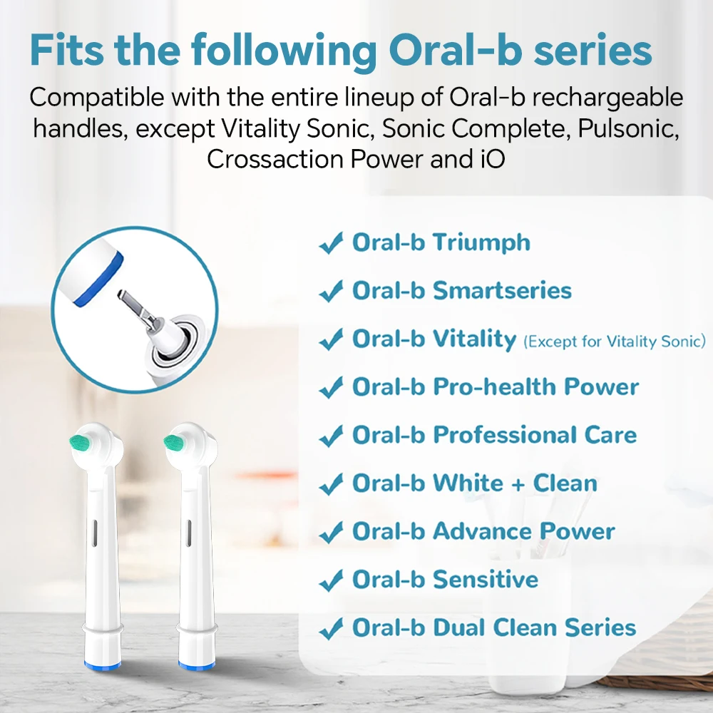 2 4 Pack Interdental Replacement Brush Heads Compatible with Oral B Electric Toothbrush for Cleaning Braces and Between Teeth