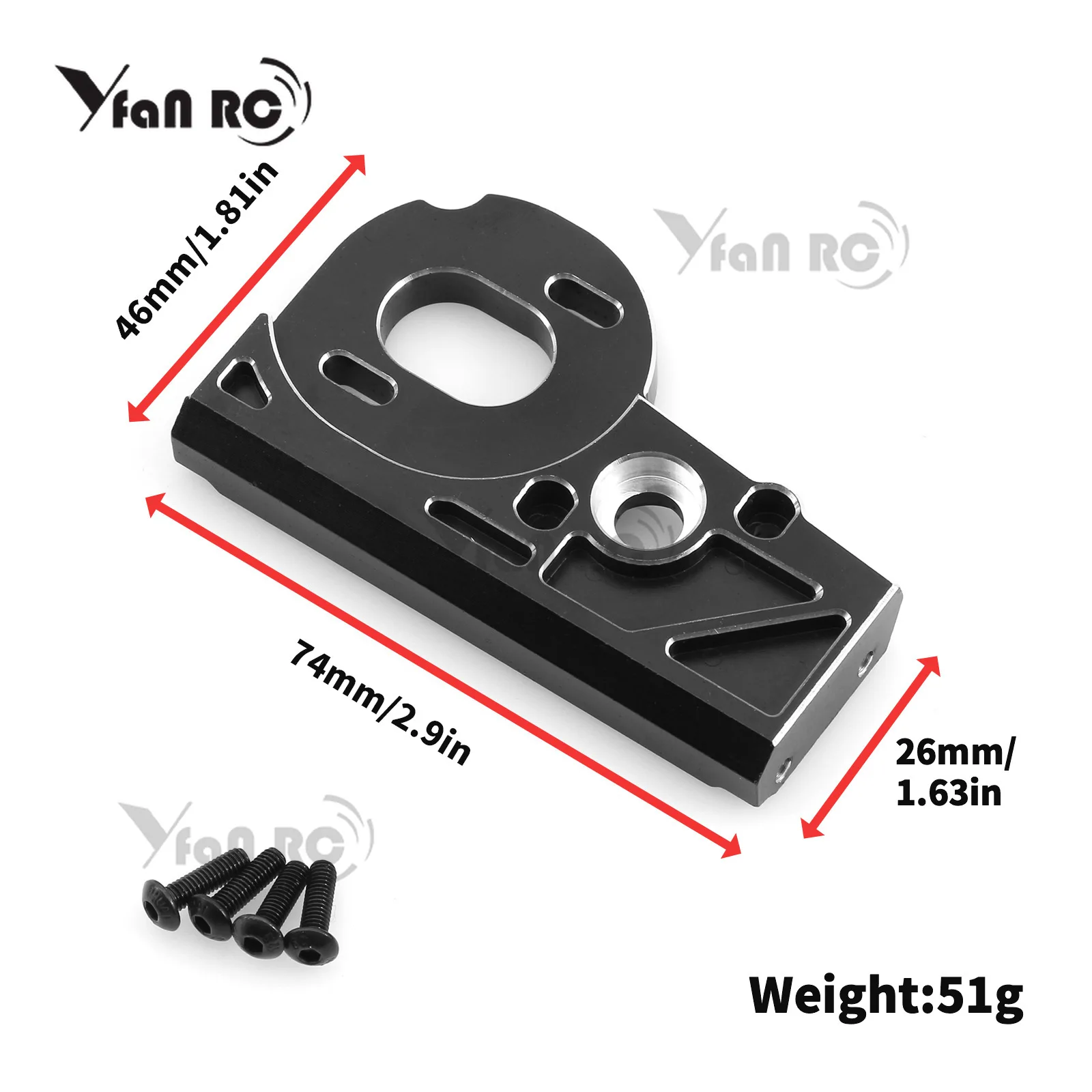 Supporto Motore In Metallo Per Axial Scx10 Pro 1/10 Rc Crawler Car Upgrade Parts Accessori