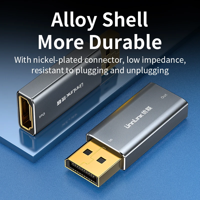 4K DisplayPort to HDMI adapter Unnlink DP male to female HDMI converter for graphics card PC laptop HD TV monitor projector