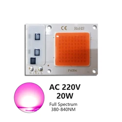Full Spectrum High Voltage LED Plant Grow Light - 10W/20W/30W COB Aluminum Lamp (AC 220V 20W)