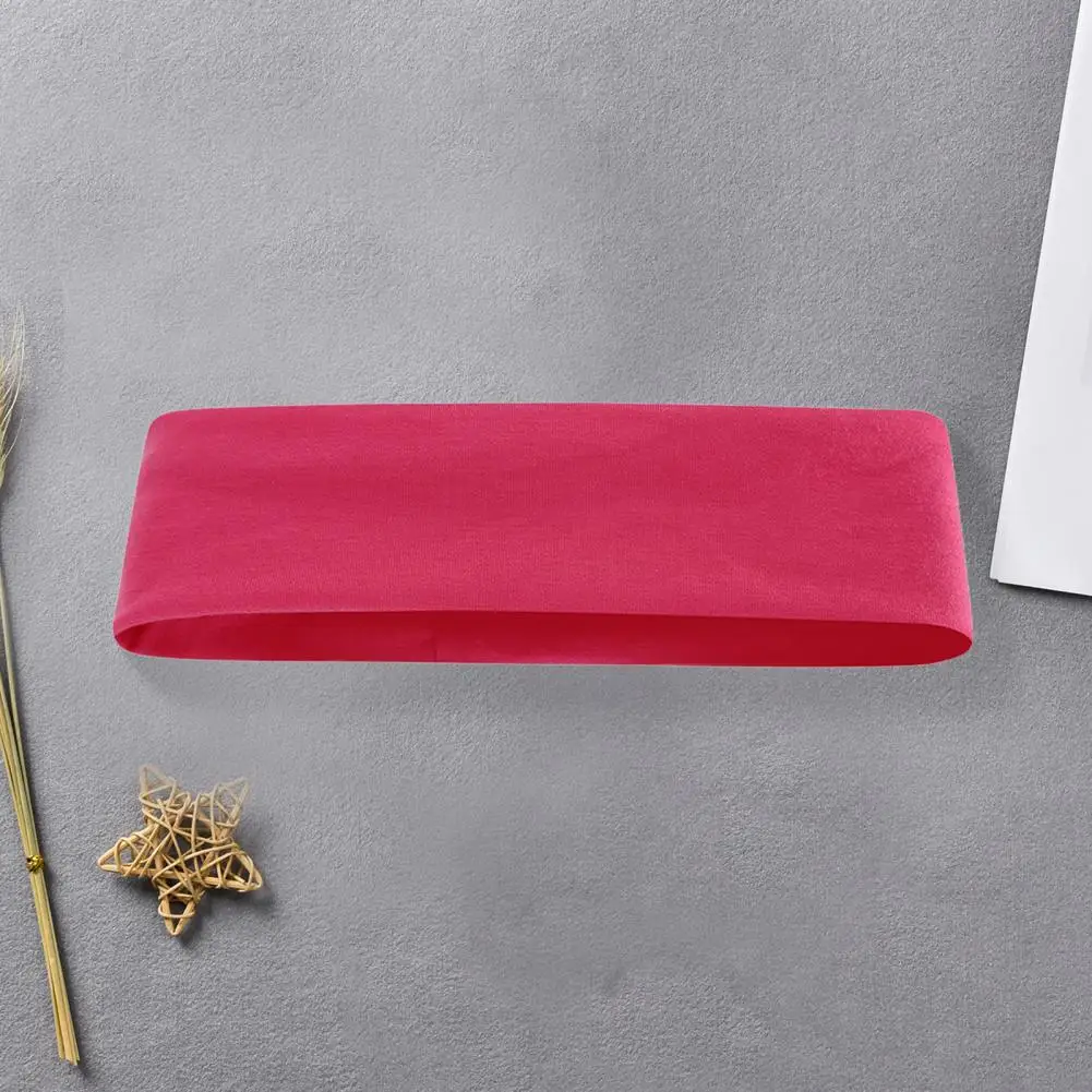 Solid Color Headband Breathable Wide Hair Band for Women Men Elastic Sports Headband for Yoga Fitness Solid Color Active