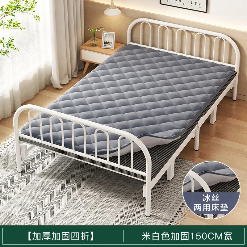 thumbnail image 1 of Cama plegable para el almuerzo en la oficina, resistente y duradera, doble, Simple, pequeña, portátil, para el hogar, cama para siesta que ahorra espacio, 1 of 4